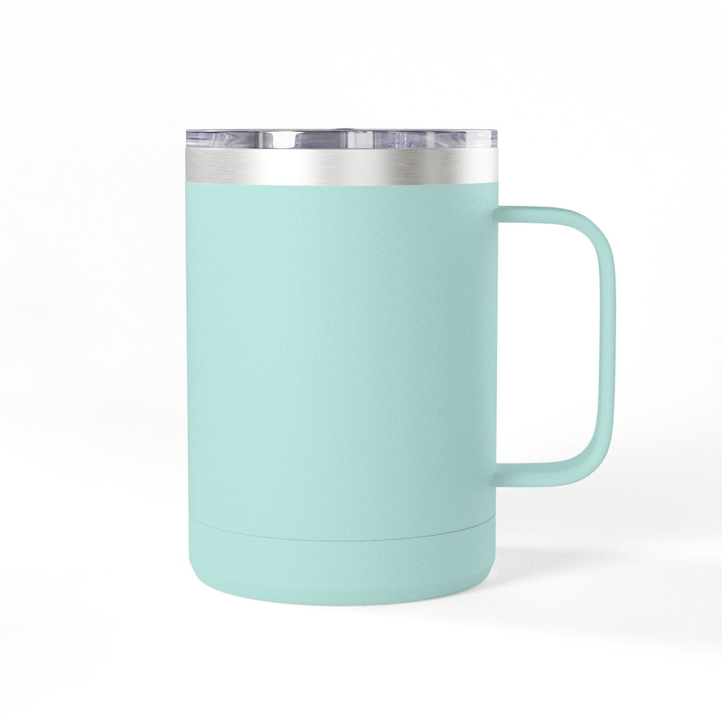 15oz Travel Mug — Purple Floral Anchor