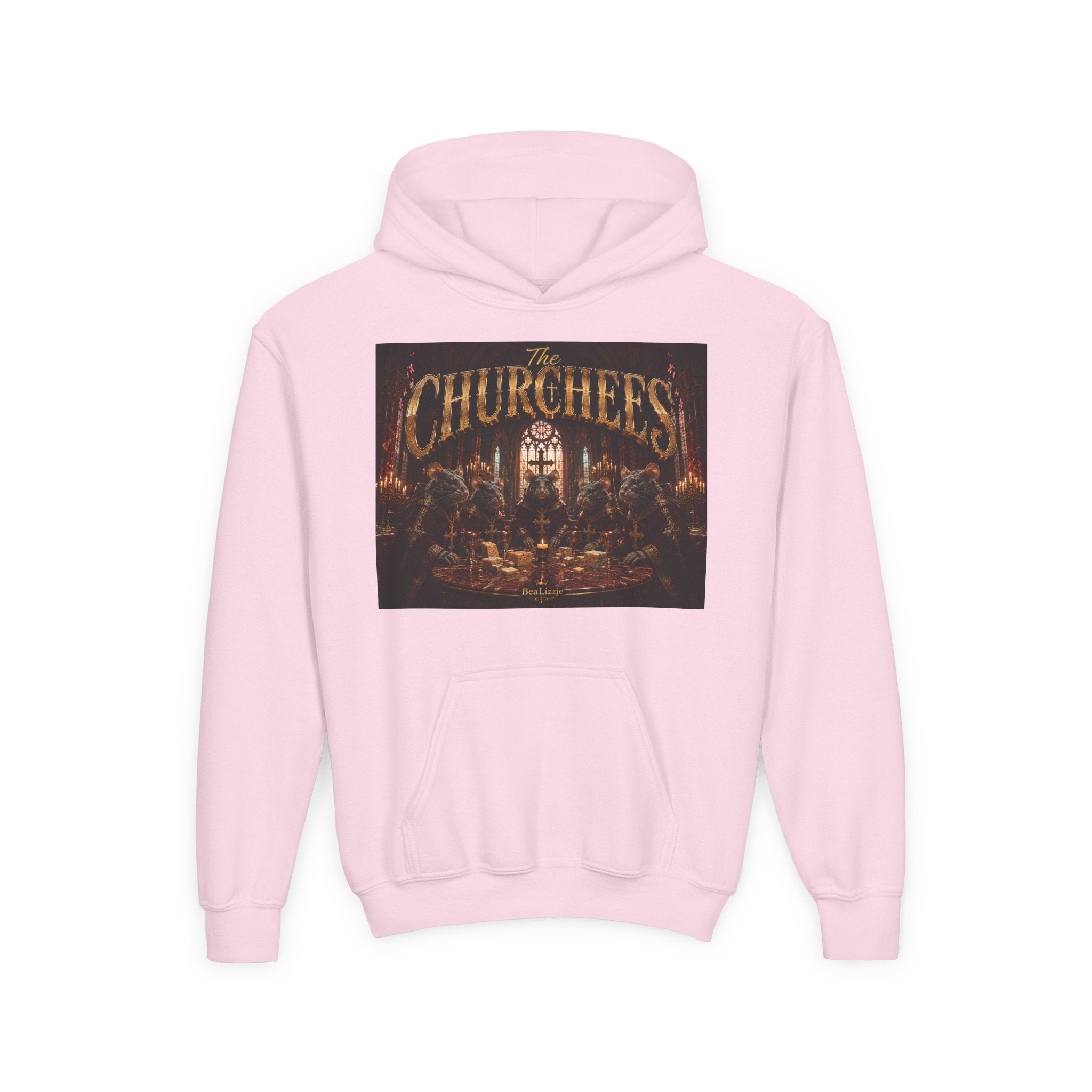 Youth Hoodie — "The Churches" Graphic