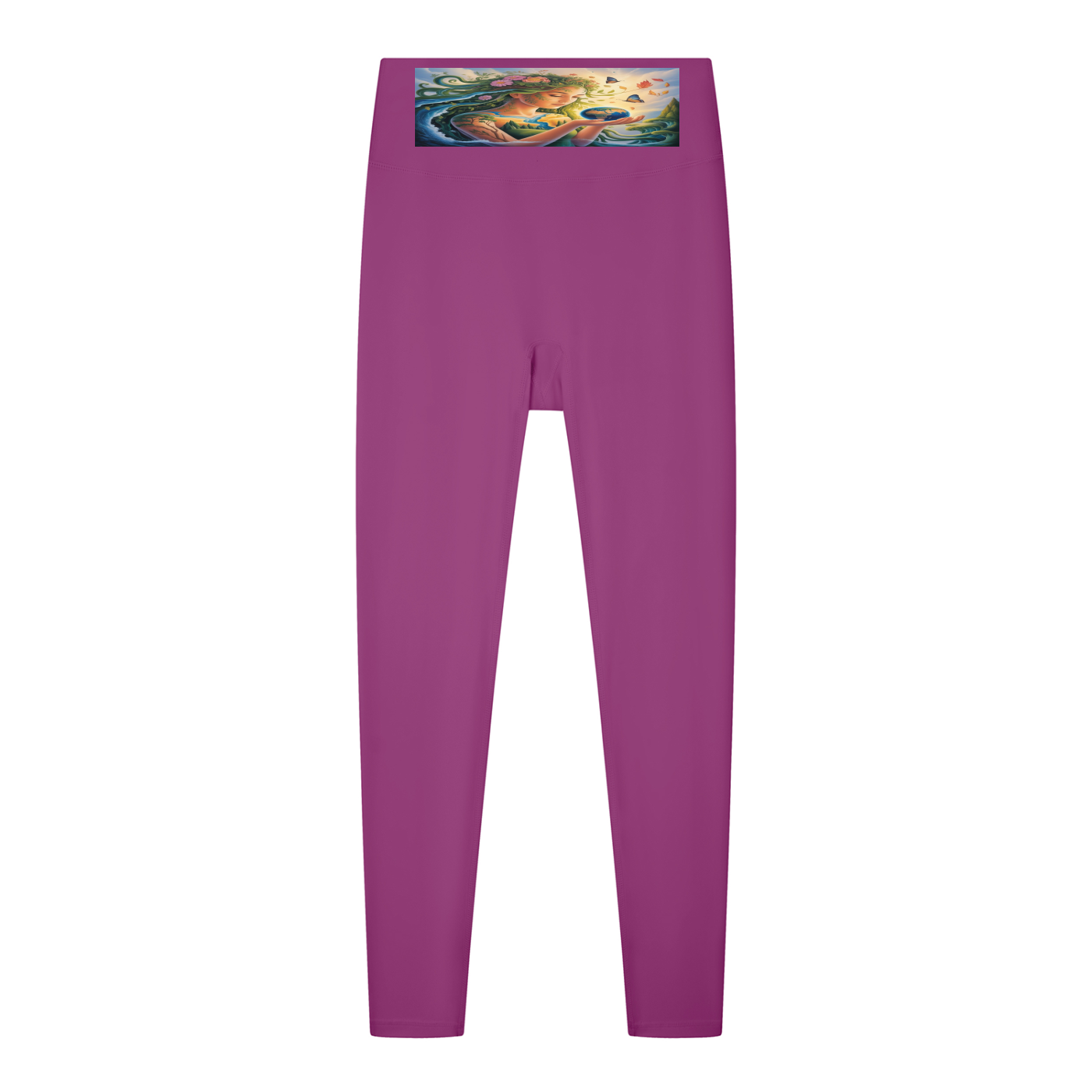 Legging taille haute uni pour femme