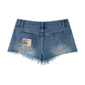 Women's Vintage Wash Raw Hem Denim Shorts