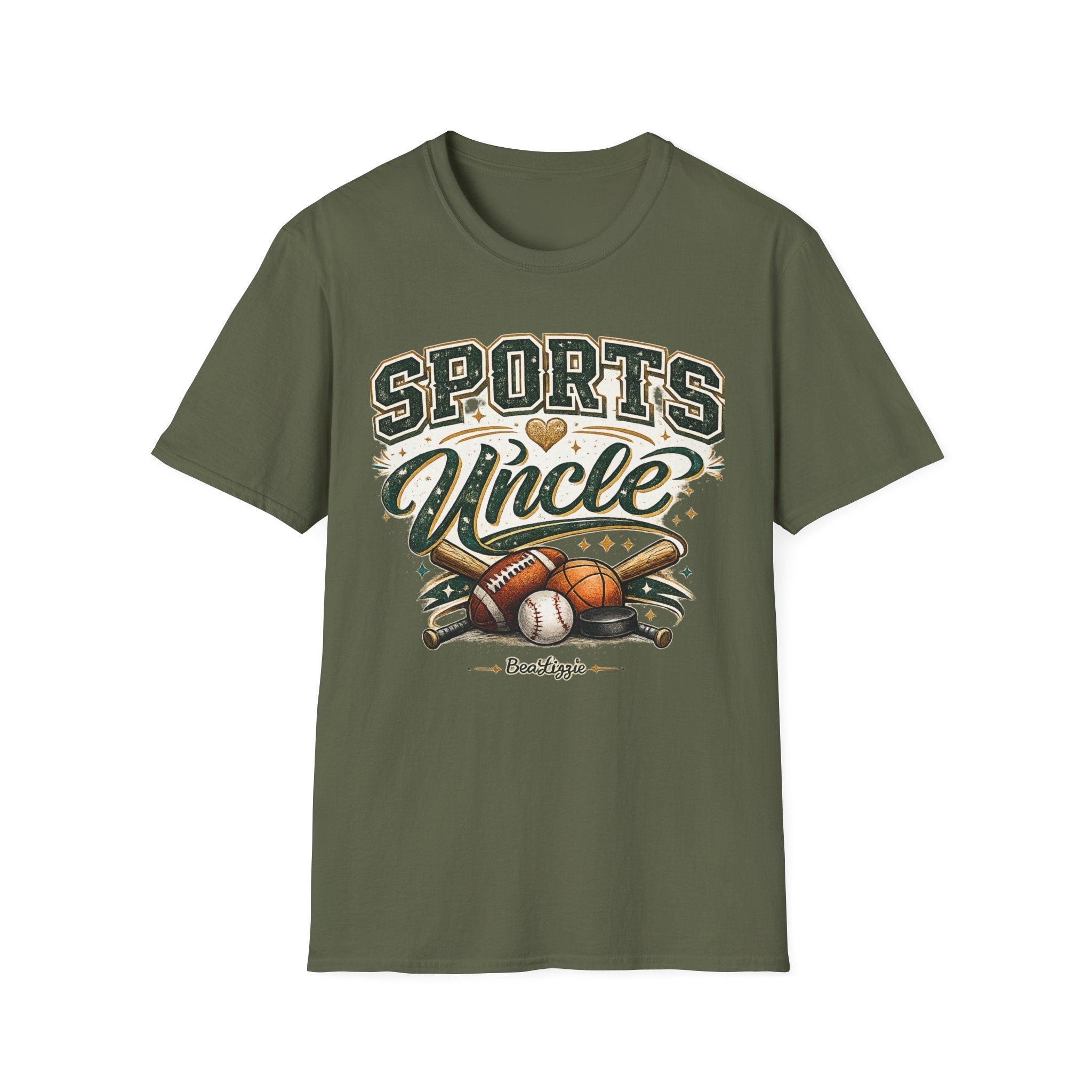 Sports Uncle T-Shirt — Vintage Athletic Design (Baseball, Football, Basketball)