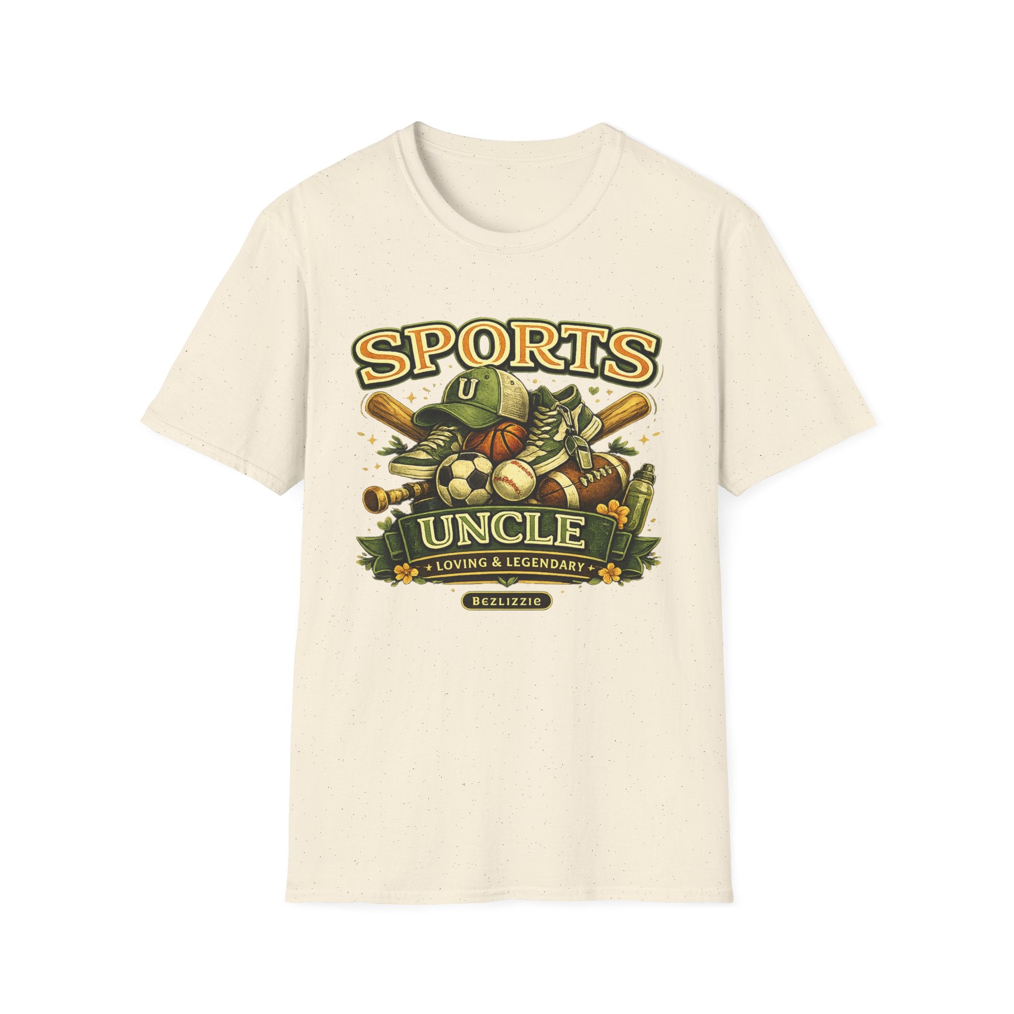 Sports Uncle T-Shirt — Vintage Multi-Sport Design (Baseball, Football, Soccer, Basketball)