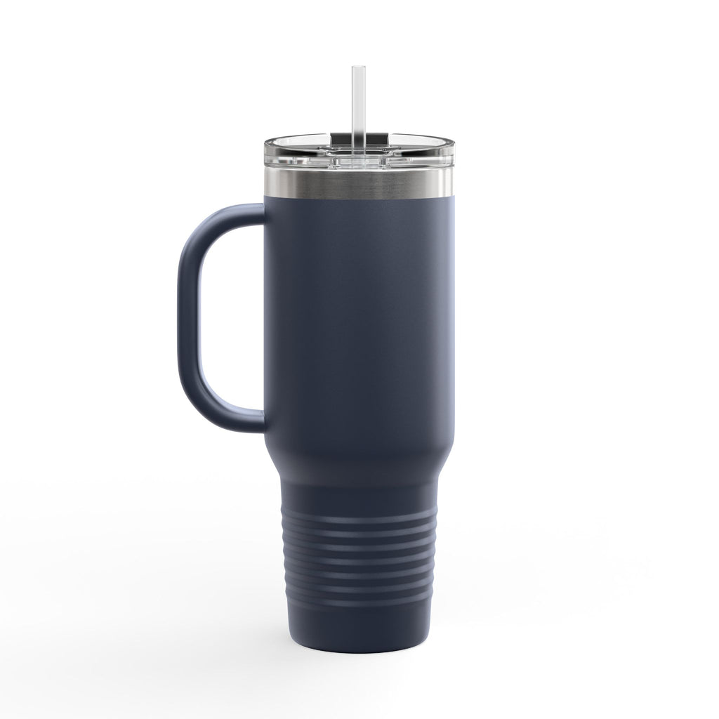 40oz Insulated Travel Mug — Mystical Symbols Floral Hamsa Stainless Steel Tumbler