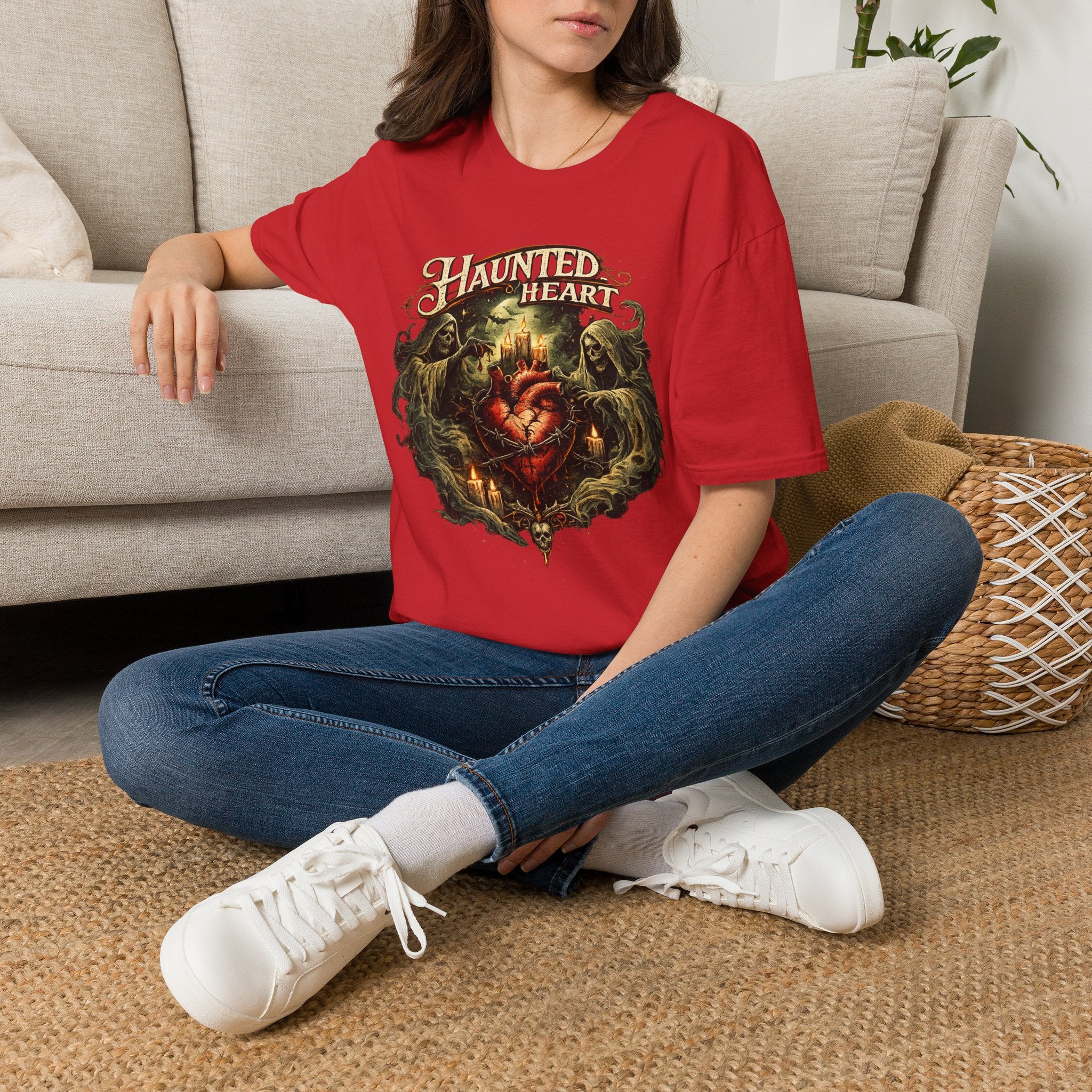 Haunted Heart T-Shirt — Gothic Haunted Heart Vintage Horror Tee