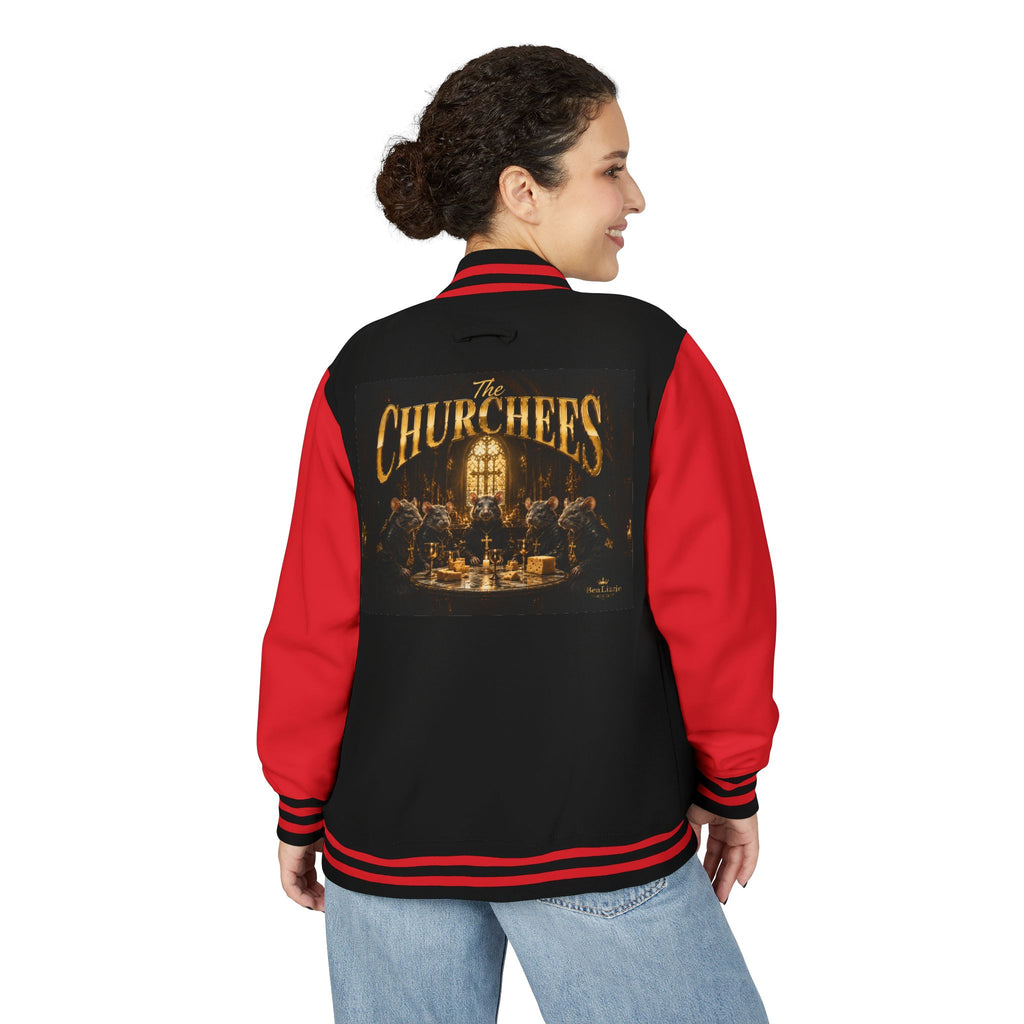Letterman Jacket — 'The Churchees' Vintage Band Logo Varsity Jacket