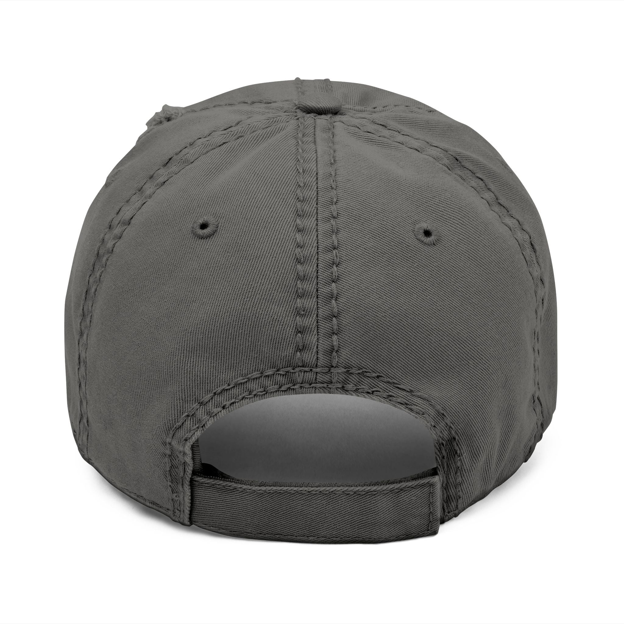 Distressed Embroidered Dad Hat — Blue Waves Script Cap