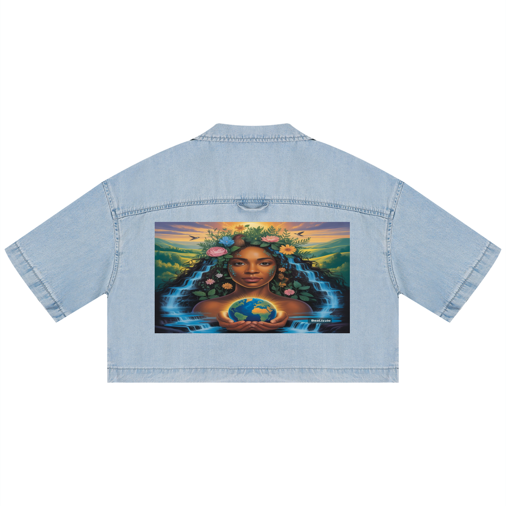 Women's Vintage Wash Boxy Cropped Shirt