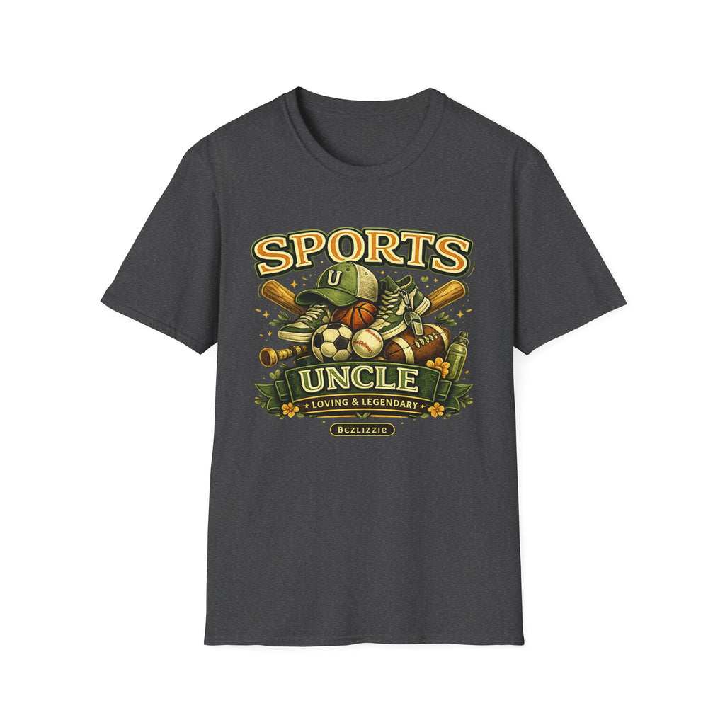 Sports Uncle T-Shirt — Vintage Multi-Sport Design (Baseball, Football, Soccer, Basketball)