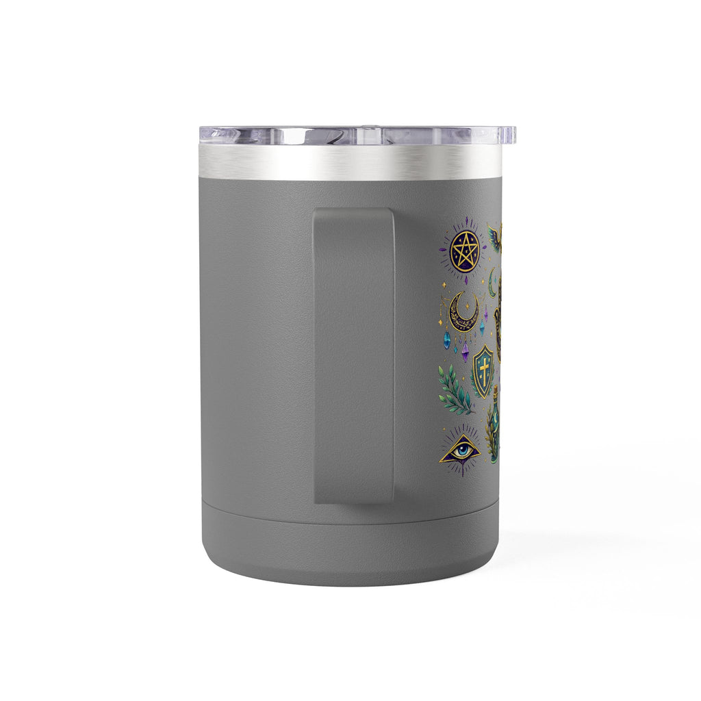 15oz Travel Mug — Purple Floral Anchor