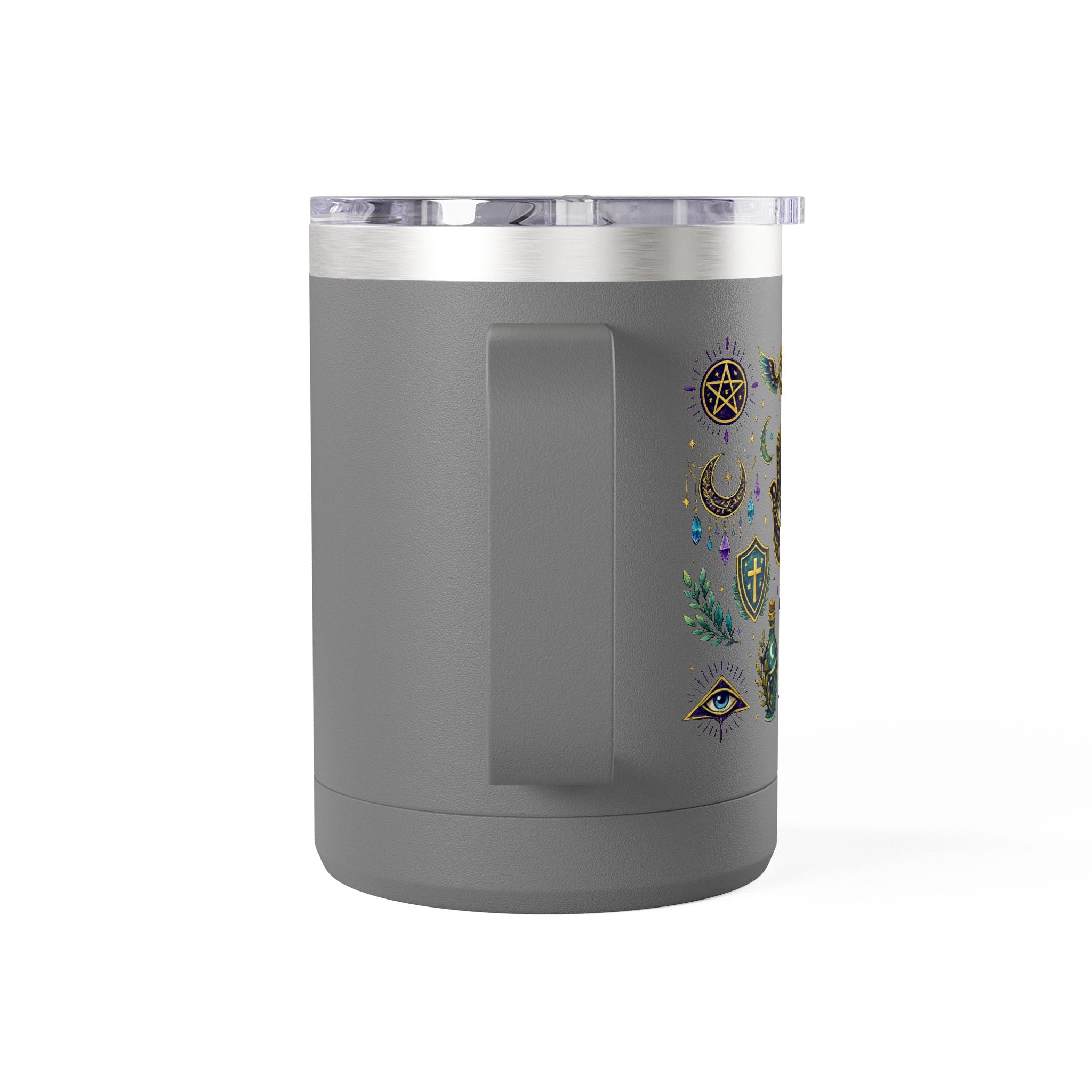 15oz Travel Mug — Purple Floral Anchor
