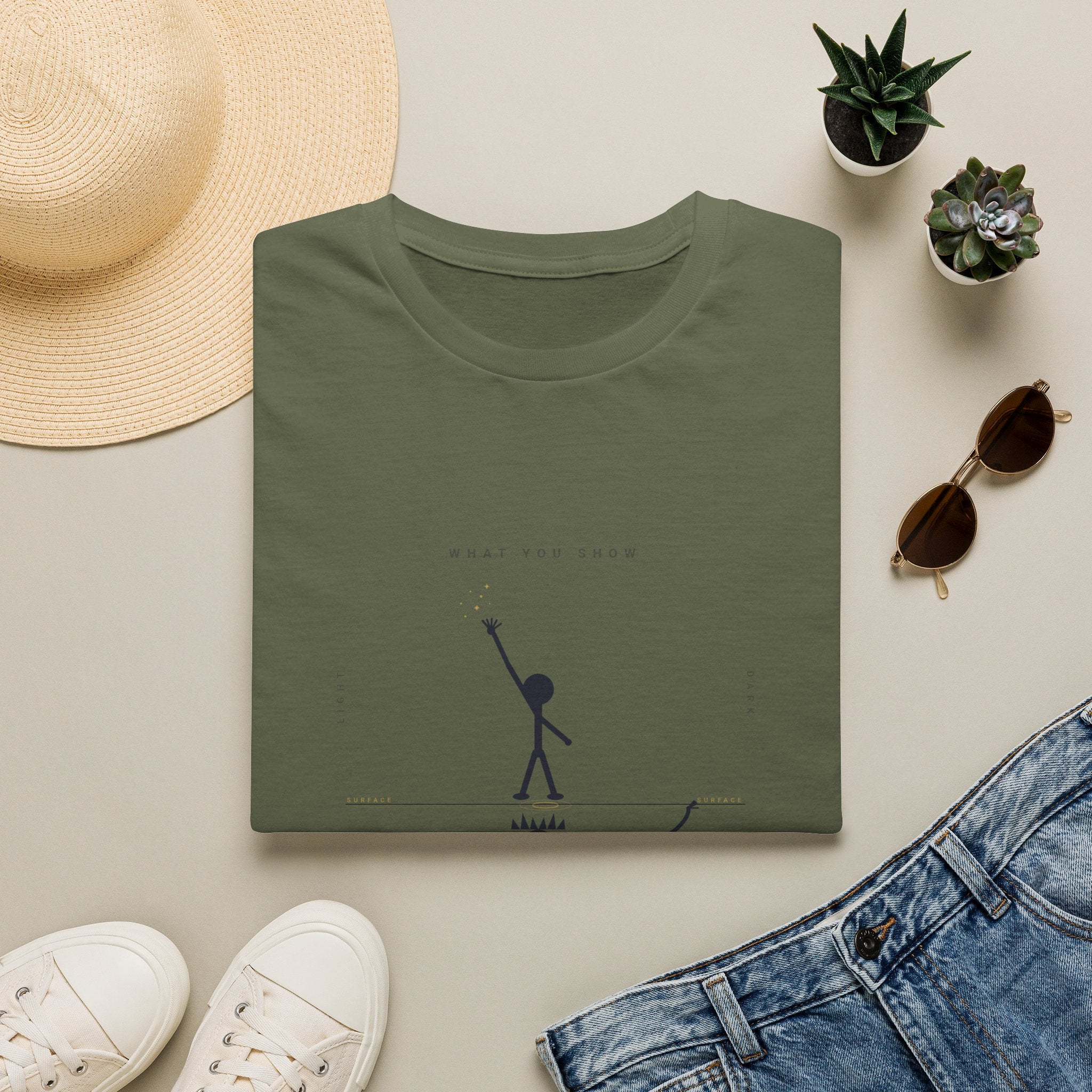 T‑Shirt — Minimalist 'Know Thyself' Stick Figure Motivational Tee