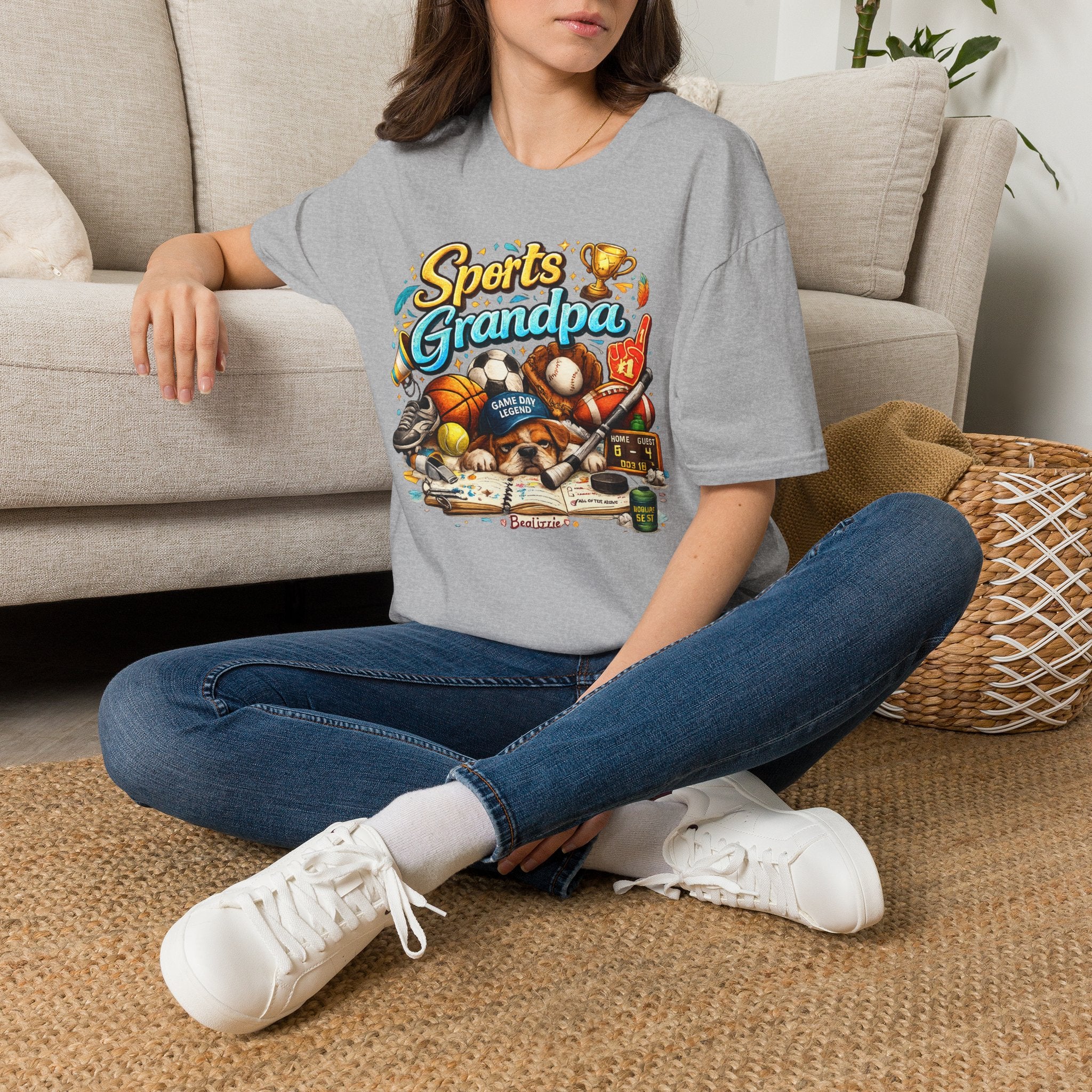 Sports Grandpa T-Shirt — Vintage Trophy & Game Day Legends Tee for Grandfathers