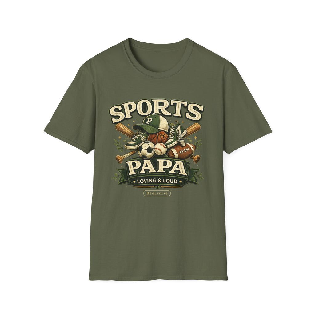 Sports Papa T-Shirt — Loving & Loud Vintage Sports Dad Tee