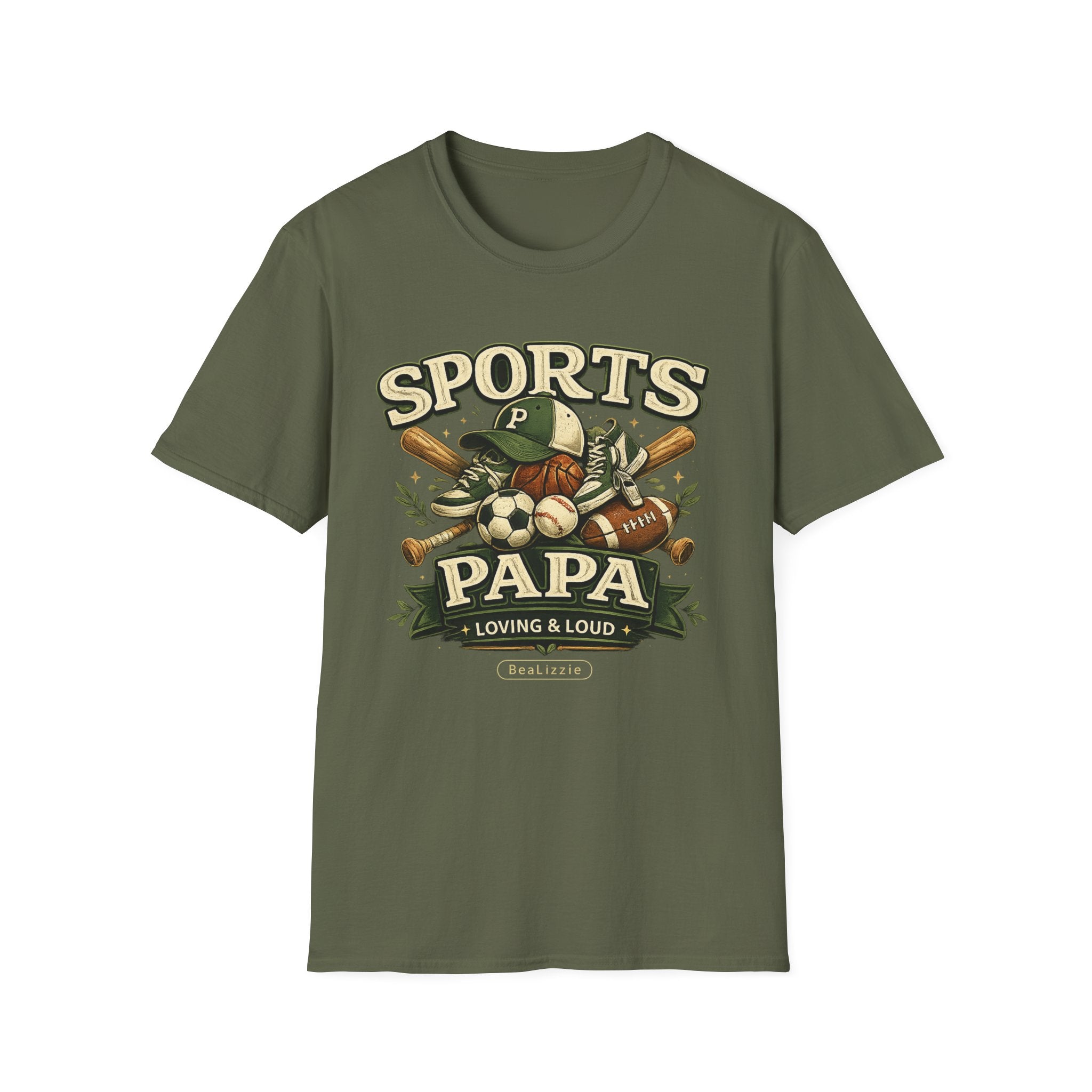 Sports Papa T-Shirt — Loving & Loud Vintage Sports Dad Tee