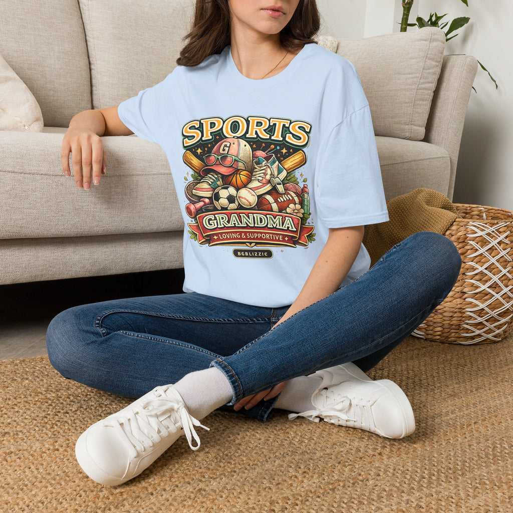 Sports Grandma T‑Shirt — Vintage Baseball & Multi‑Sport Mom Fan Tee