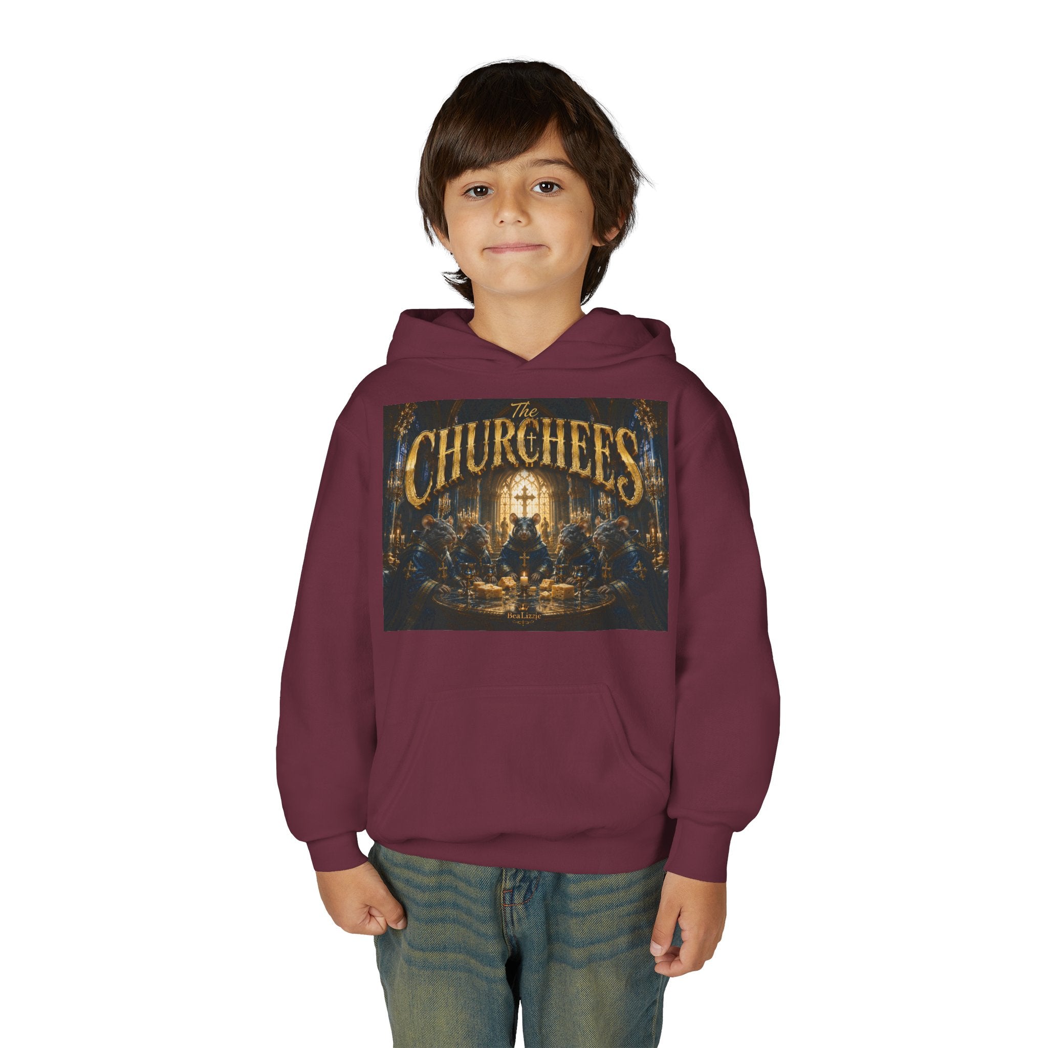Youth Hoodie — 'CHURCHEES' Graphic Sweatshirt
