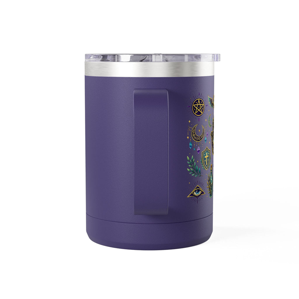 15oz Travel Mug — Purple Floral Anchor