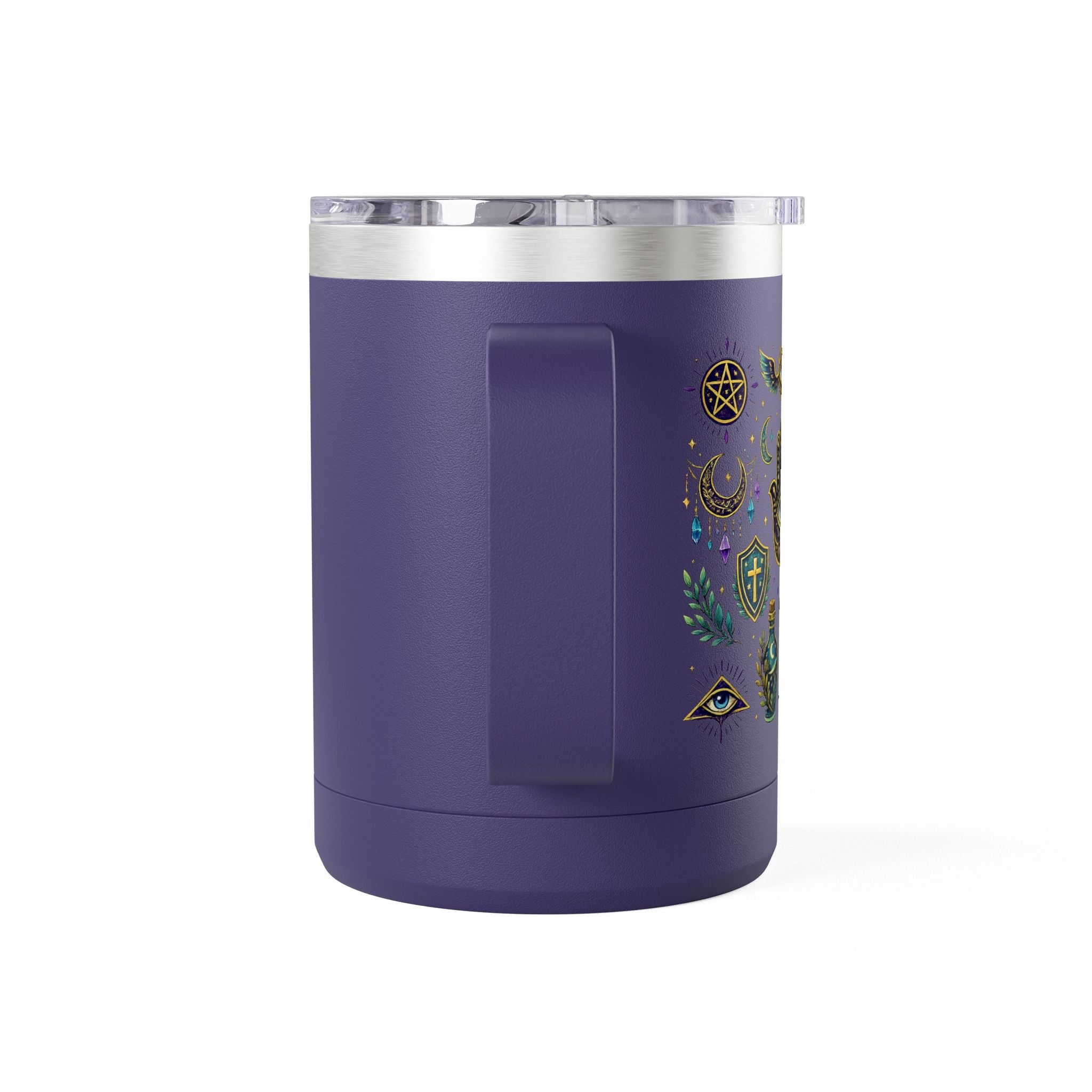 15oz Travel Mug — Purple Floral Anchor