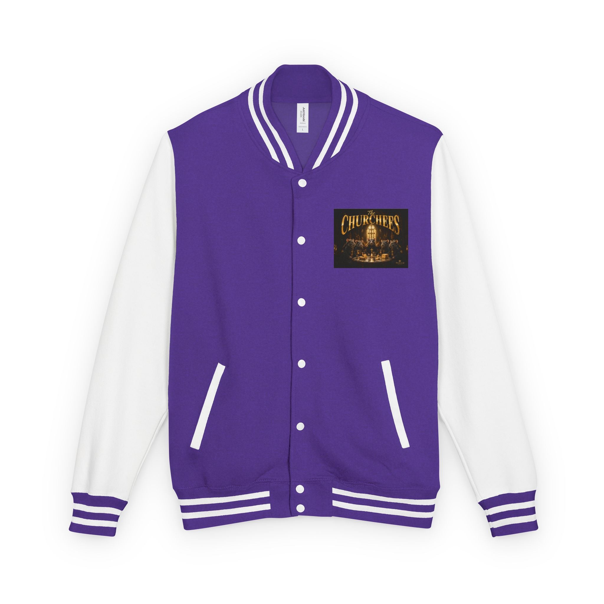 Letterman Jacket — 'The Churchees' Vintage Band Logo Varsity Jacket