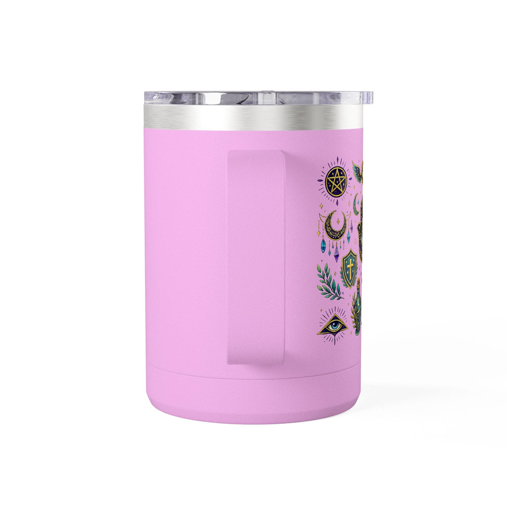 15oz Travel Mug — Purple Floral Anchor