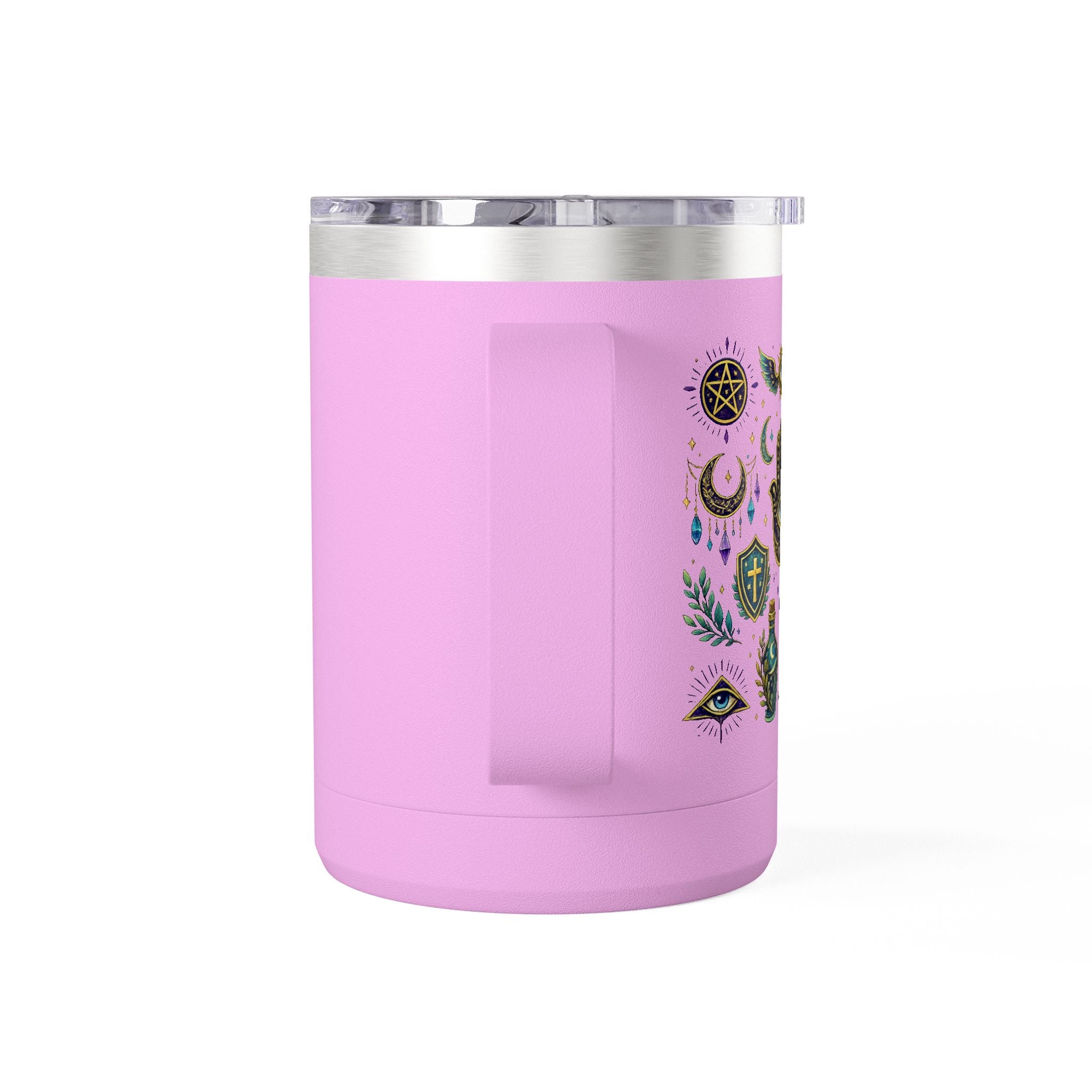 15oz Travel Mug — Purple Floral Anchor