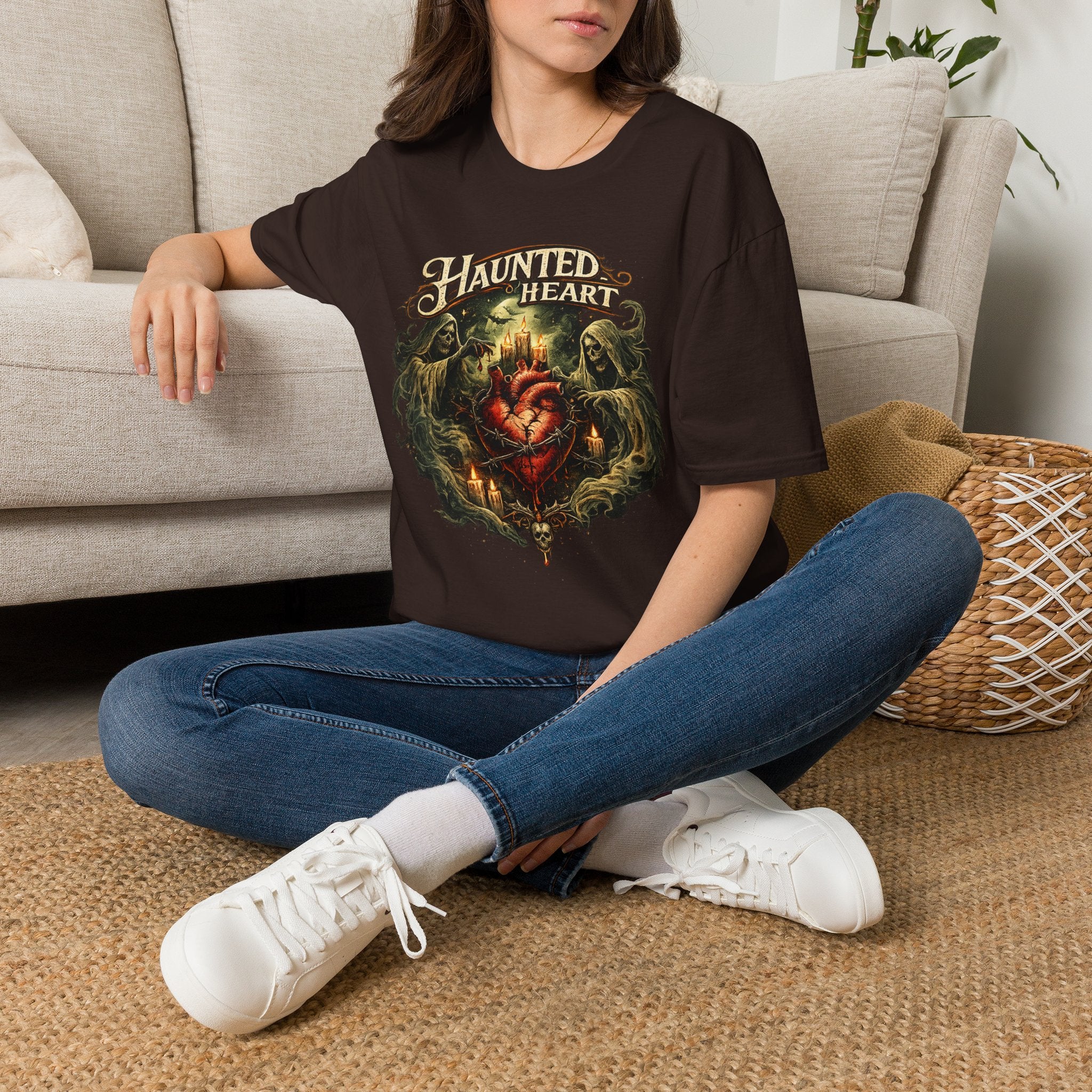 Haunted Heart T-Shirt — Gothic Haunted Heart Vintage Horror Tee