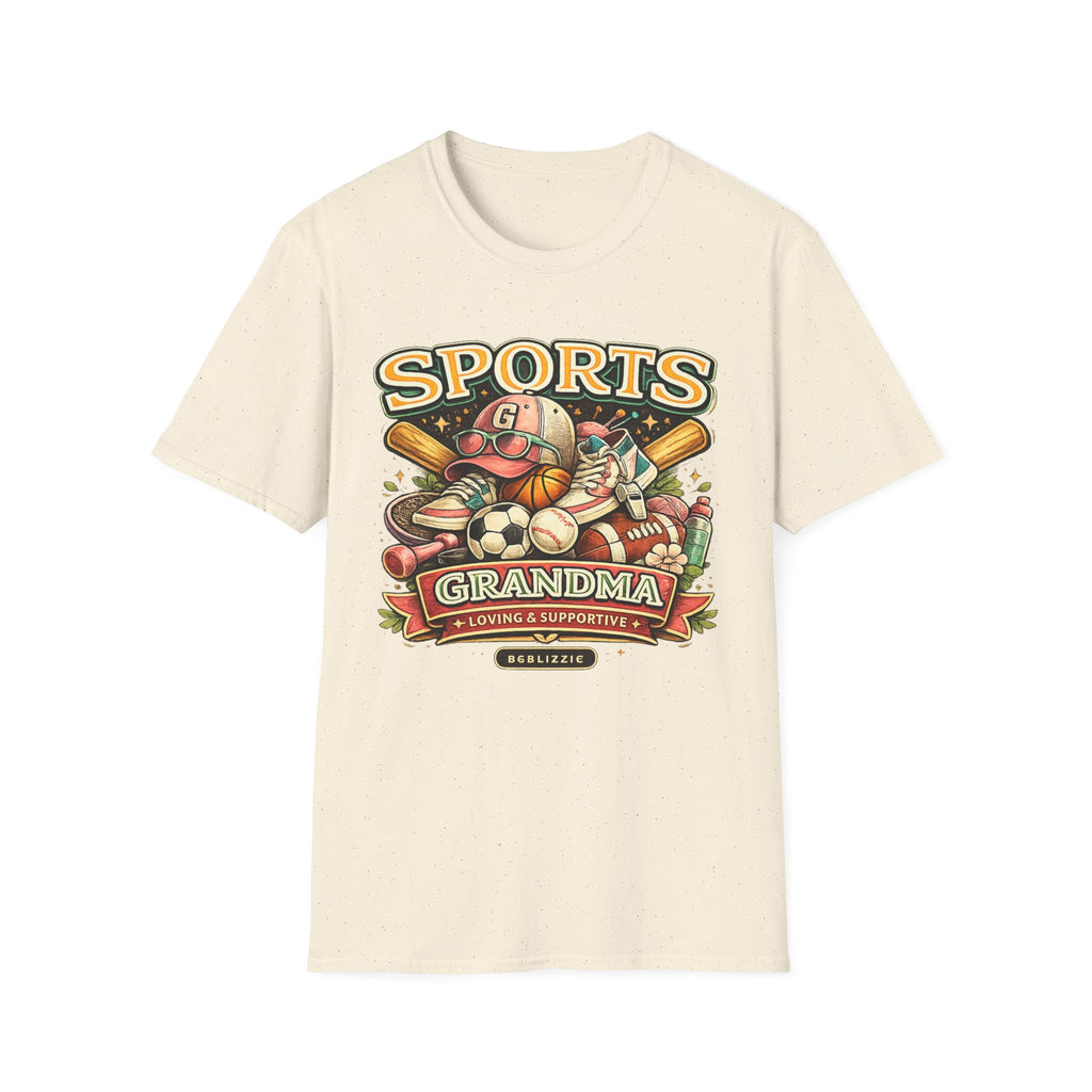 Sports Grandma T‑Shirt — Vintage Baseball & Multi‑Sport Mom Fan Tee