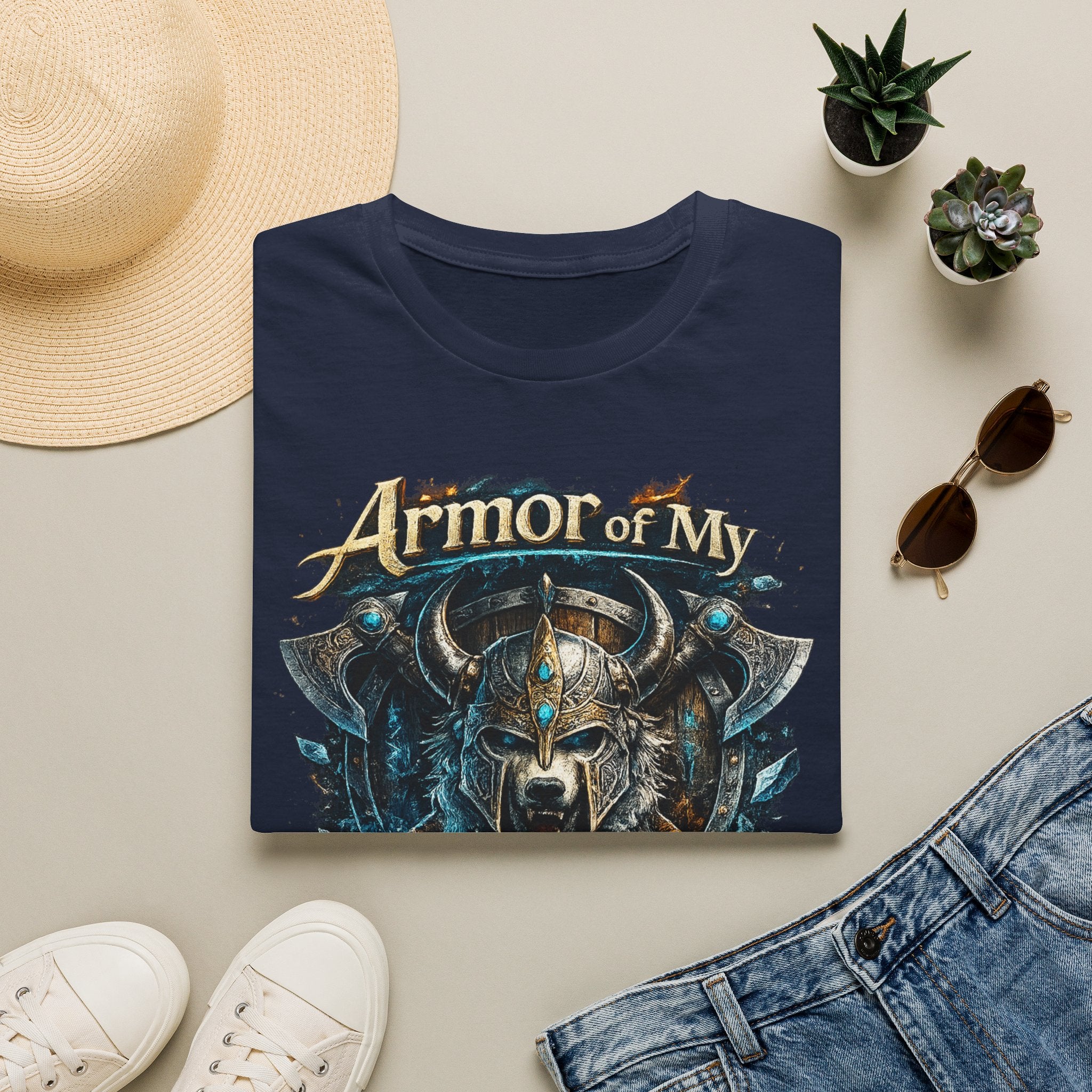 Armor of My Ancestors T-Shirt — Viking Warrior Shield Graphic Tee