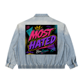 Unisex Vintage Wash Full-Zip Denim Jacket