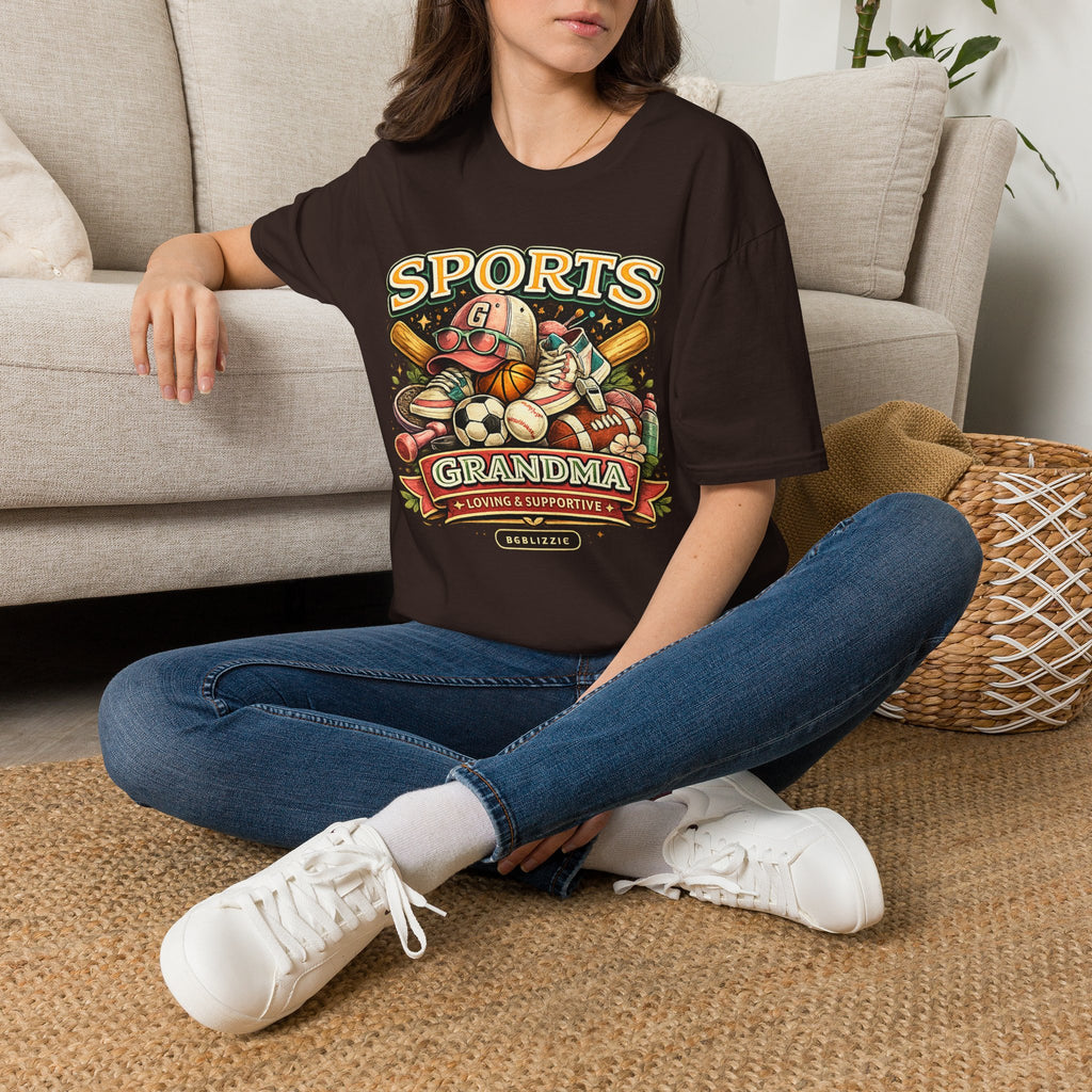 Sports Grandma T‑Shirt — Vintage Baseball & Multi‑Sport Mom Fan Tee