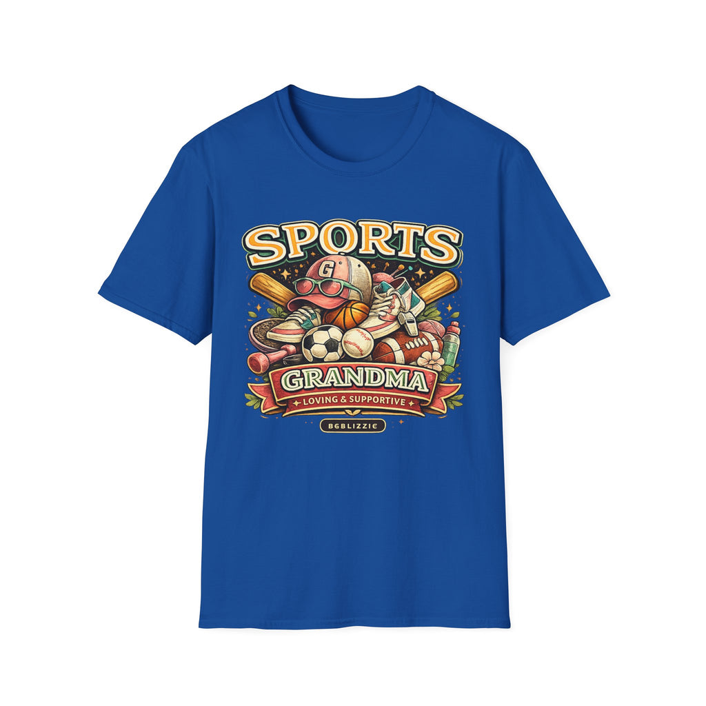 Sports Grandma T‑Shirt — Vintage Baseball & Multi‑Sport Mom Fan Tee