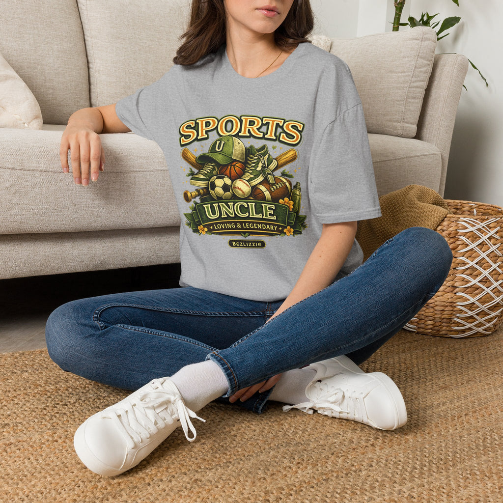 Sports Uncle T-Shirt — Vintage Multi-Sport Design (Baseball, Football, Soccer, Basketball)