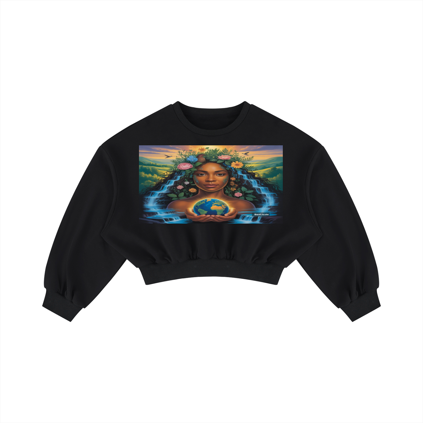 Women's Boxy Cropped Crewneck Sweatshirt