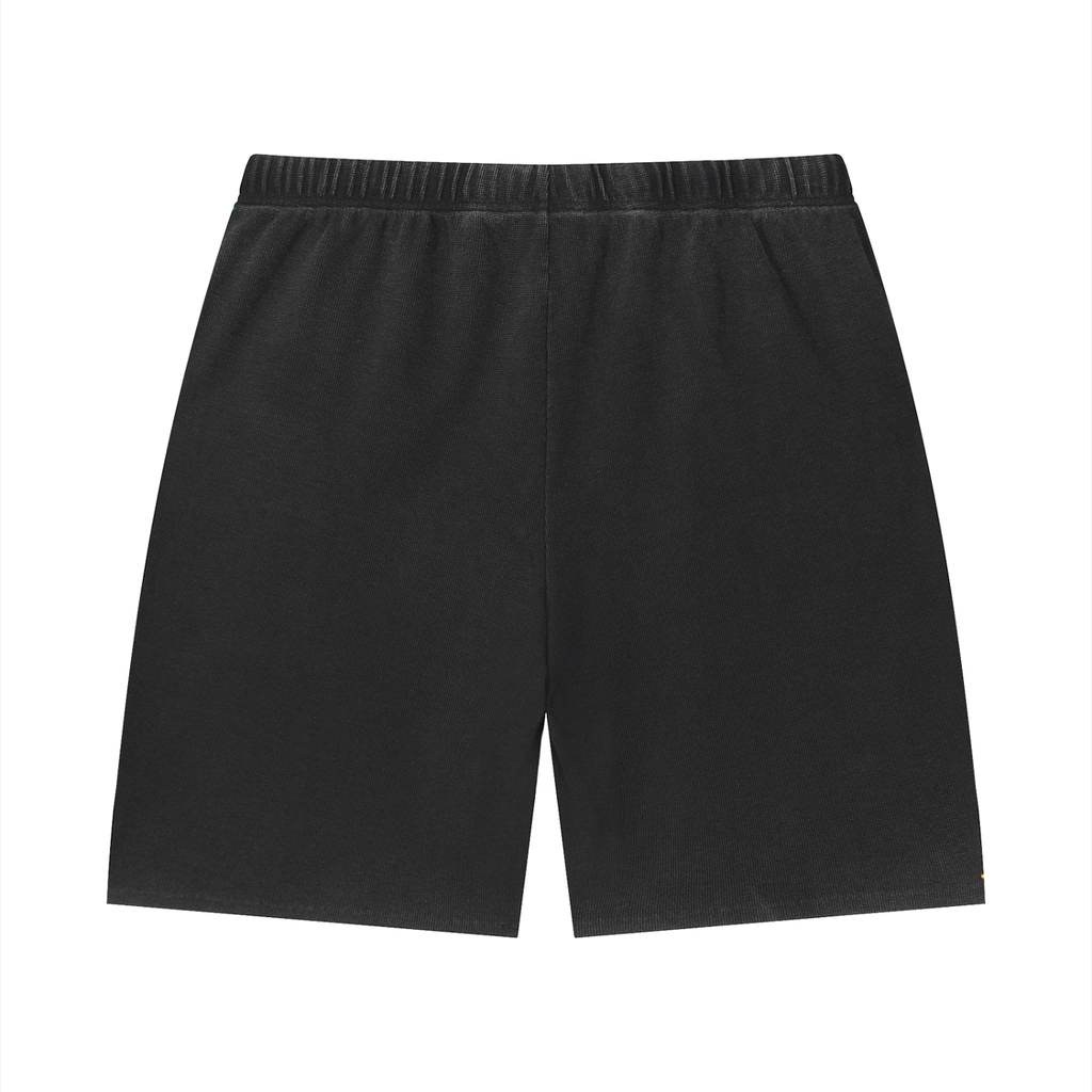 Short unisexe délavé Sunfade en tissu gaufré à ourlet brut