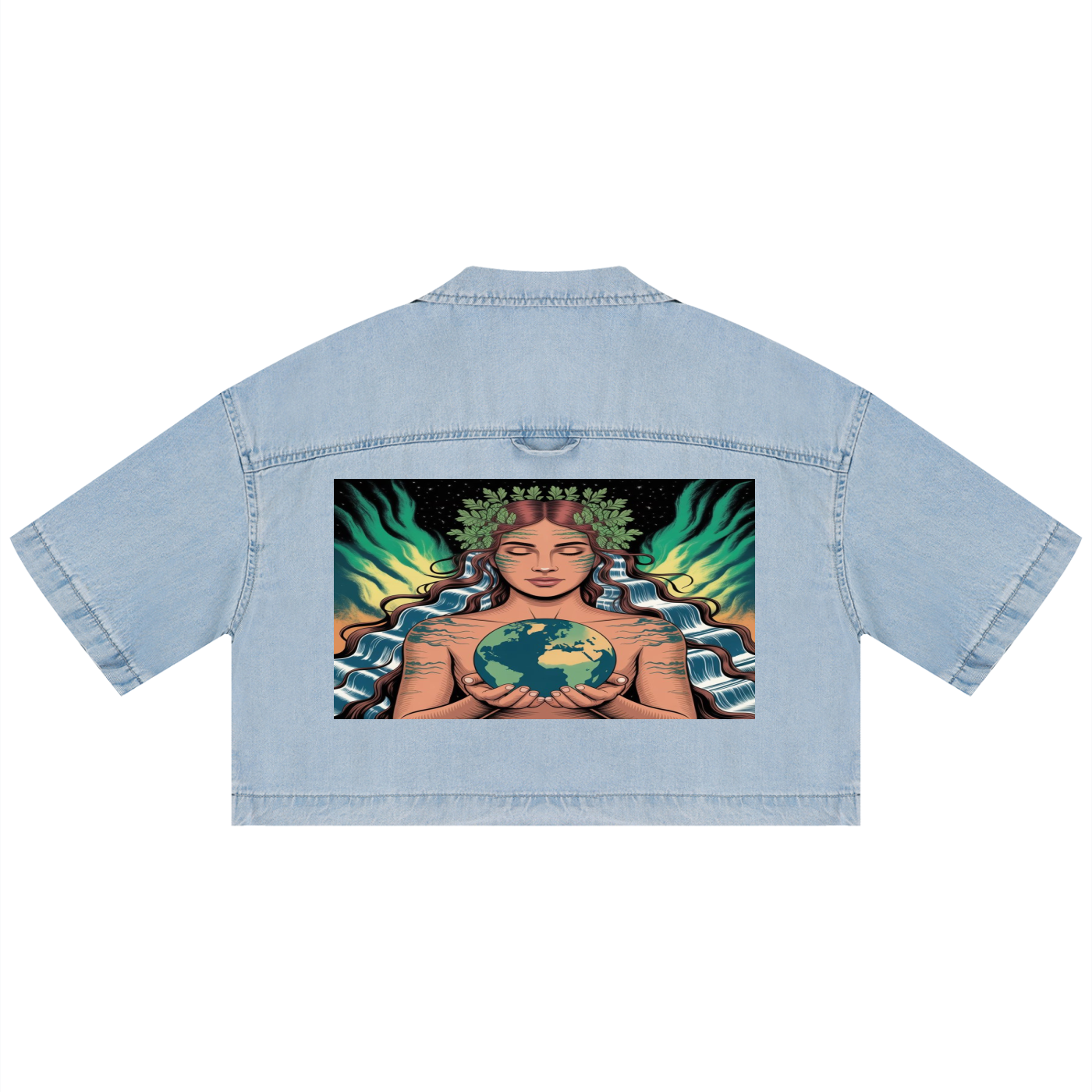 Women's Vintage Wash Boxy Cropped Shirt
