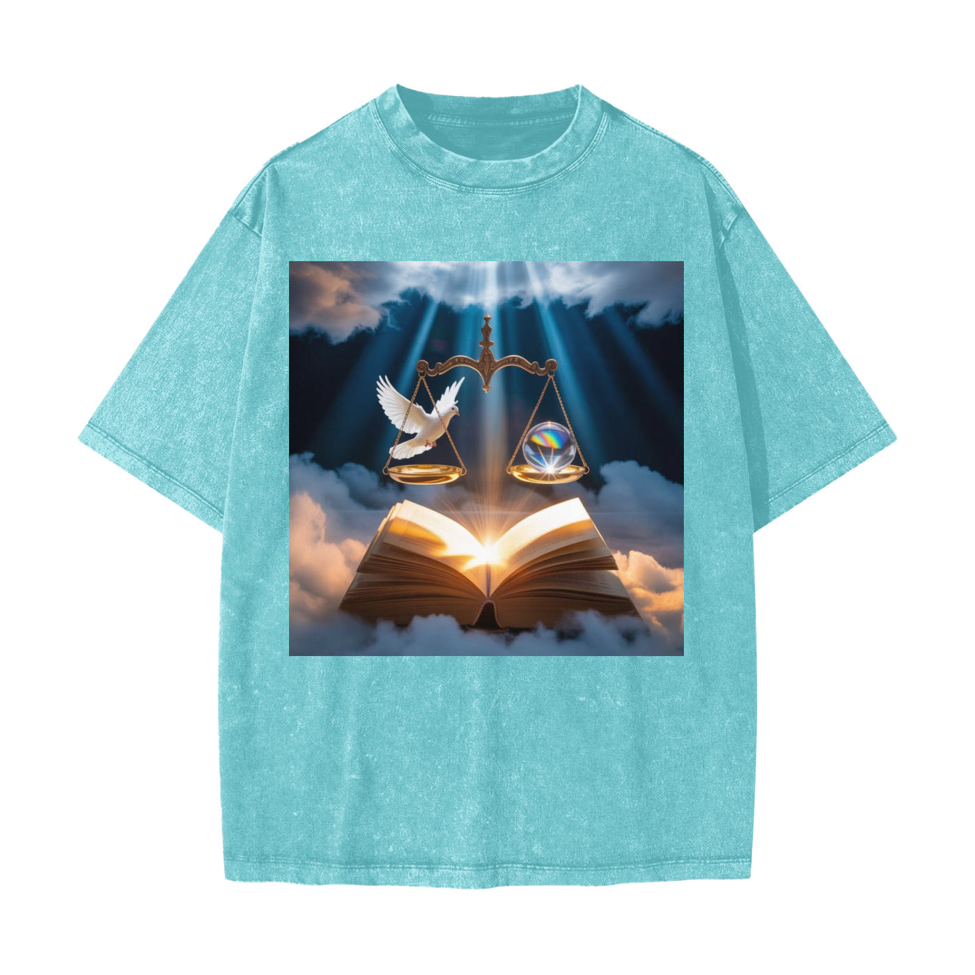 T-shirt lourd délavé par la neige