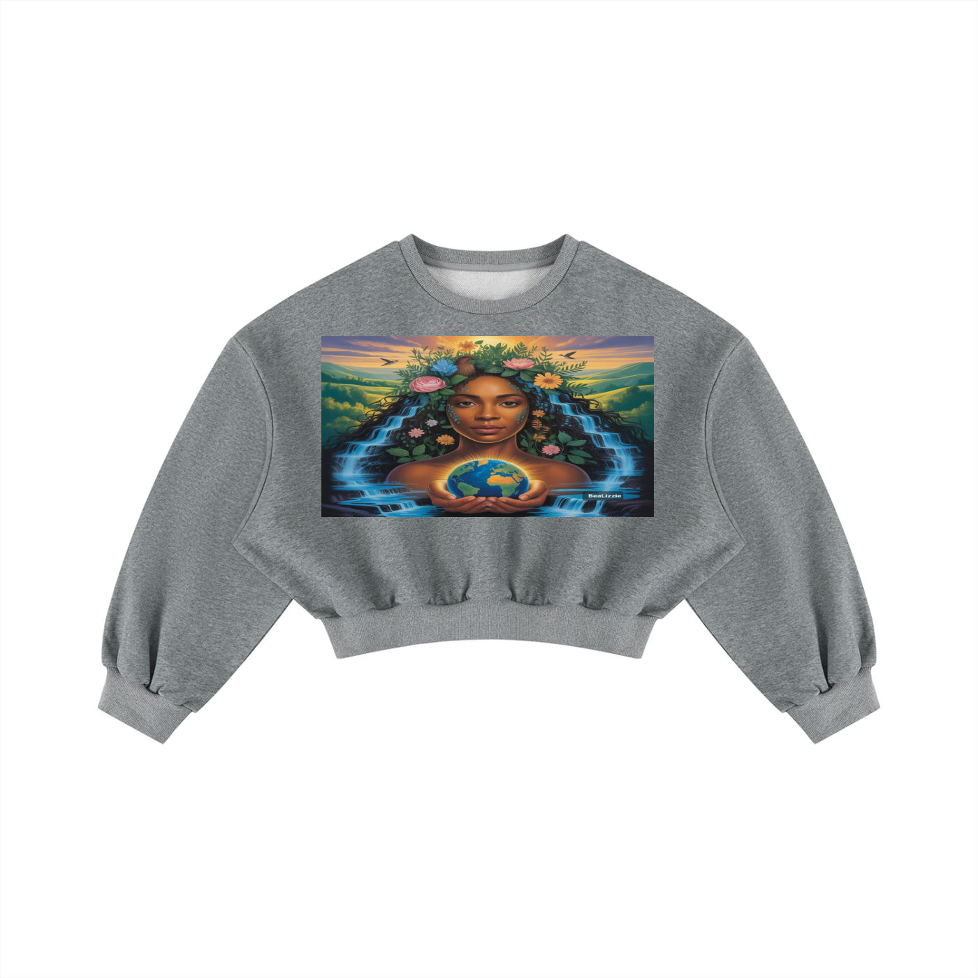 Women's Boxy Cropped Crewneck Sweatshirt