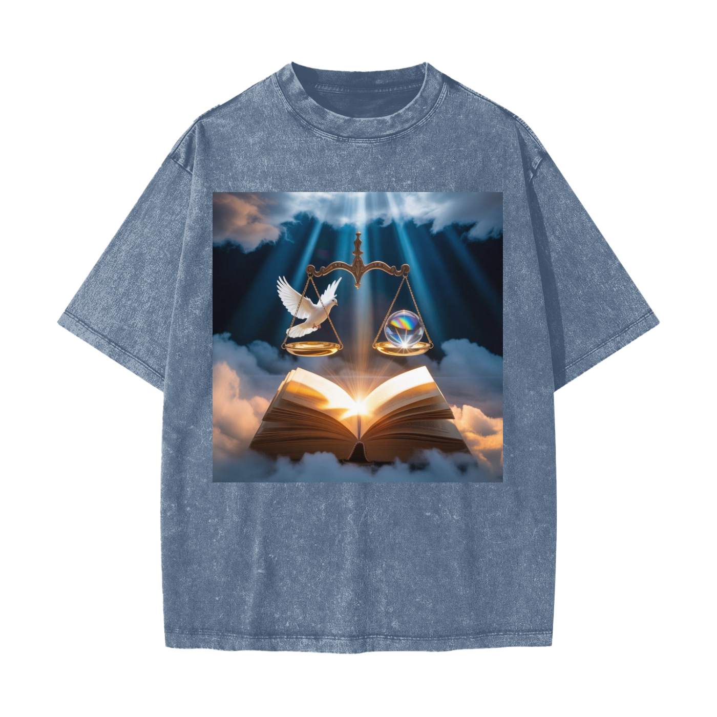 T-shirt lourd délavé par la neige