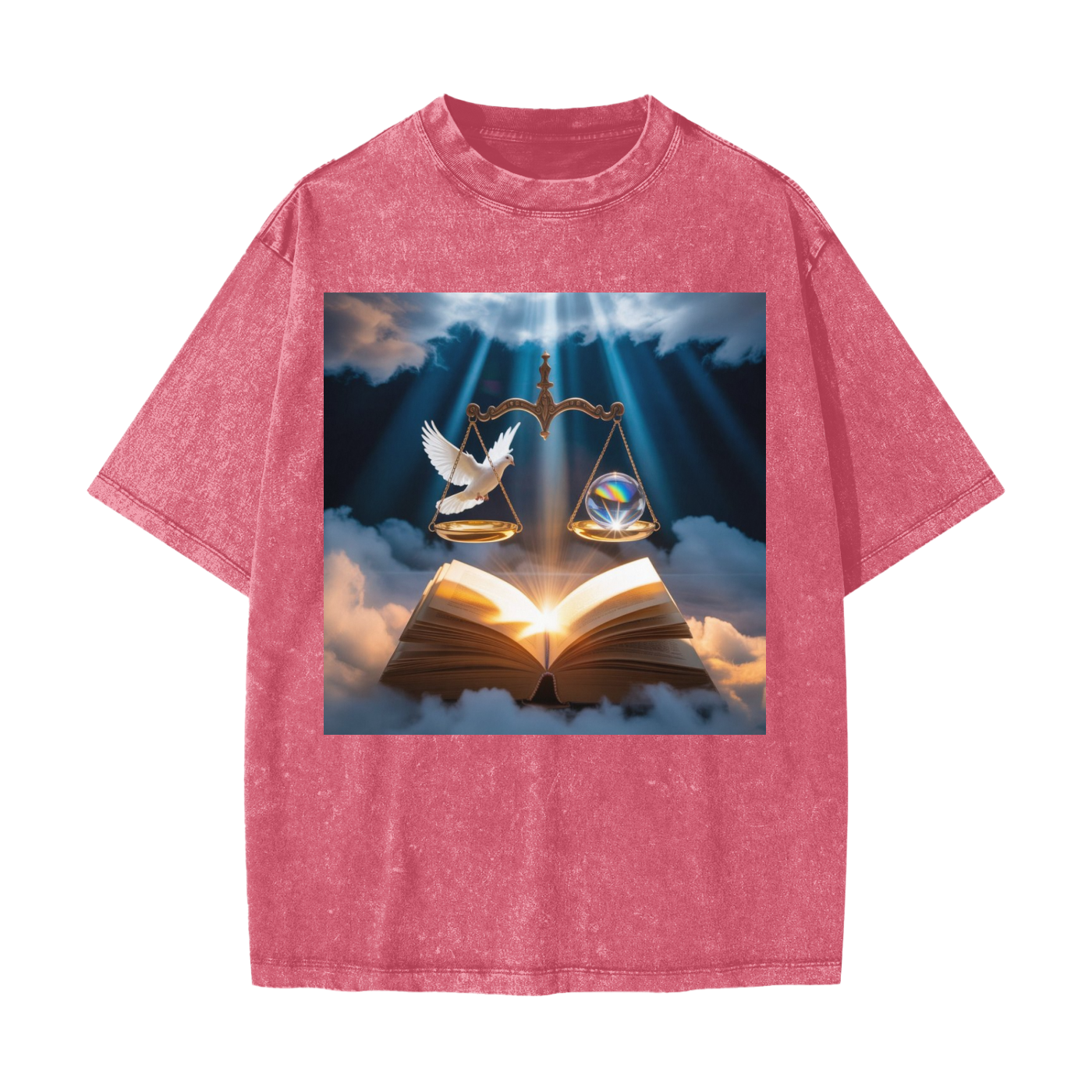 T-shirt lourd délavé par la neige